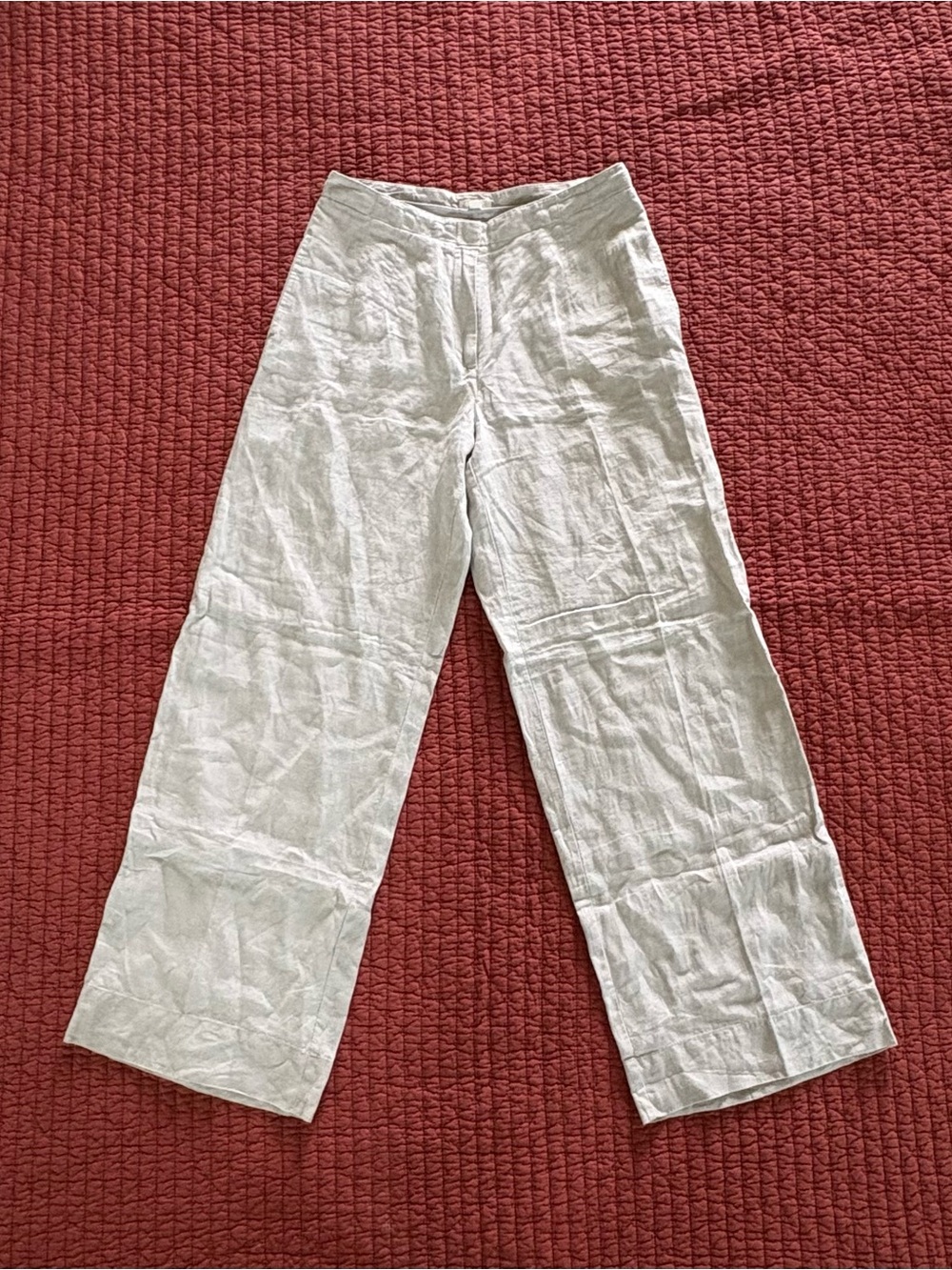 J. Jill High- Rise Wide-Leg 100% Linen Trousers